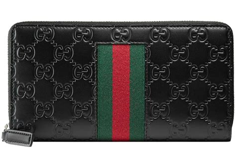 gucci zipper long wallet|Gucci signature zip around wallet.